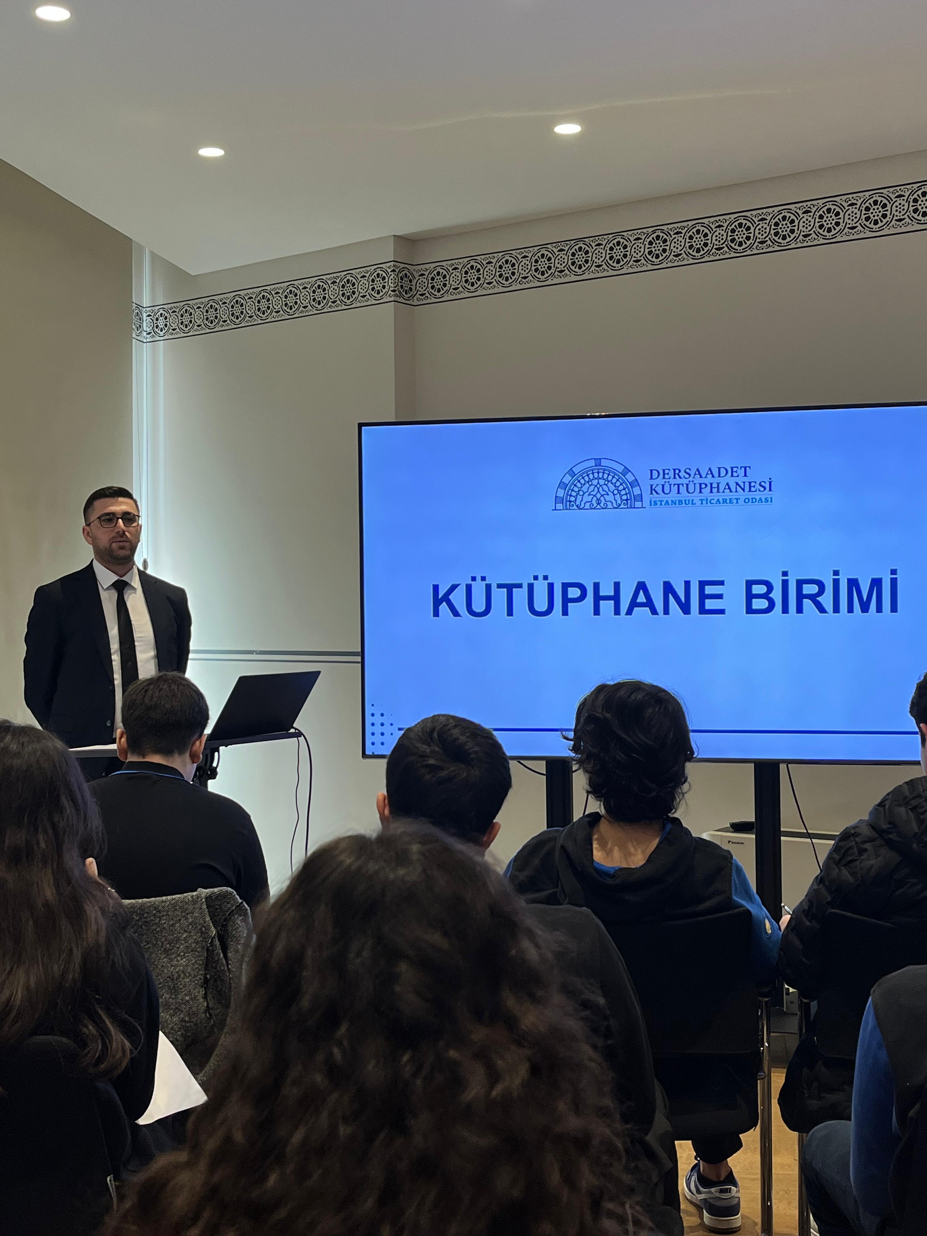 62. Kütüphane Haftası Mesleki Eğitim ve Dersaadet Kütüphanesi Oryantasyonu