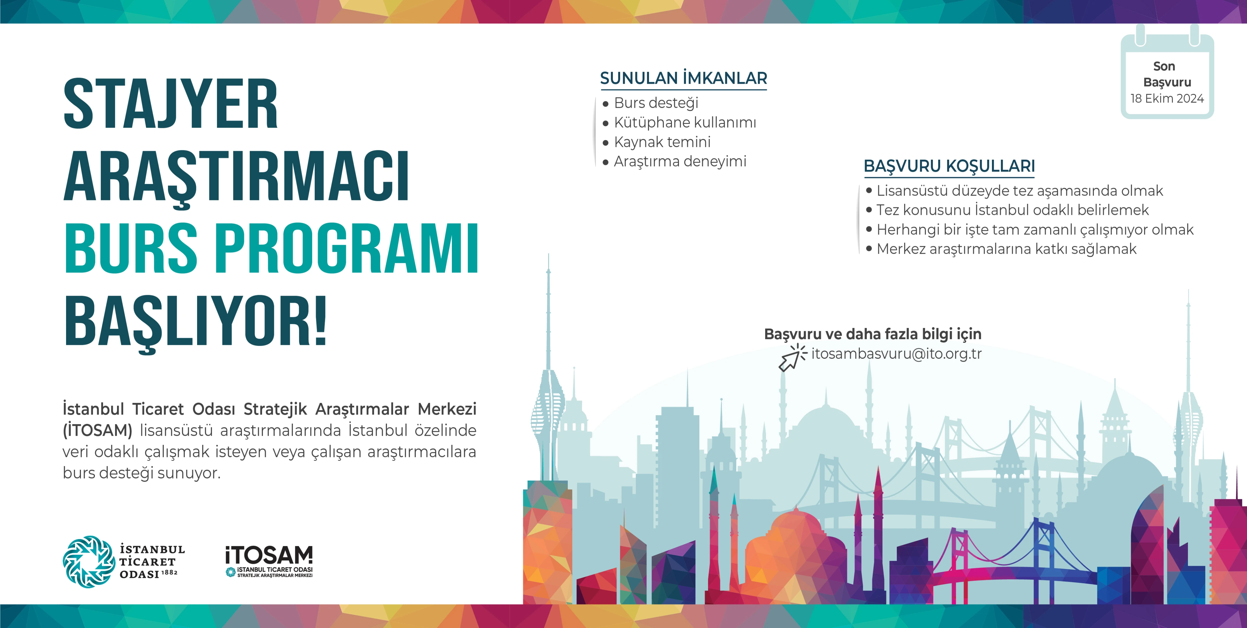 Stajyer Araştırmacı Burs Programı Başvuruları Başlıyor!