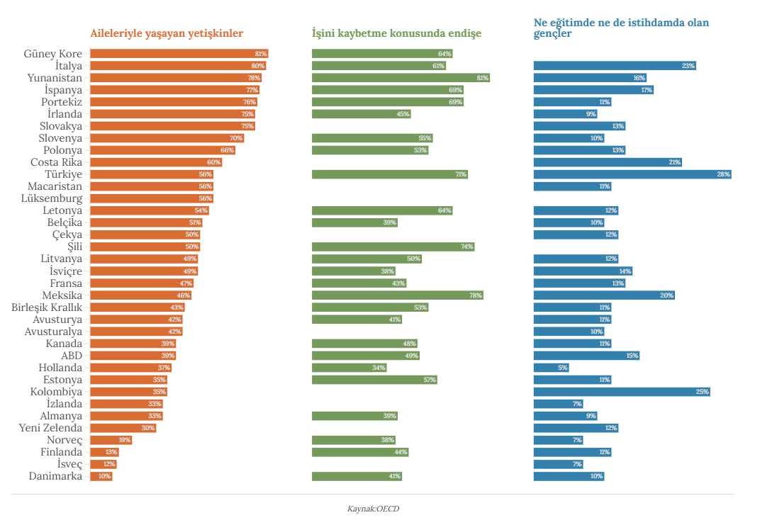 Şekil 2. Gençlerin Karşılaştığı Gerçek ve Algılanan Zorluklar, 2022&nbsp;